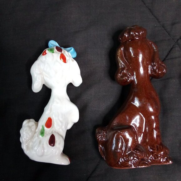 Vintage MCM Poodle Ceramic Figurines Japan - Picture 3 of 5